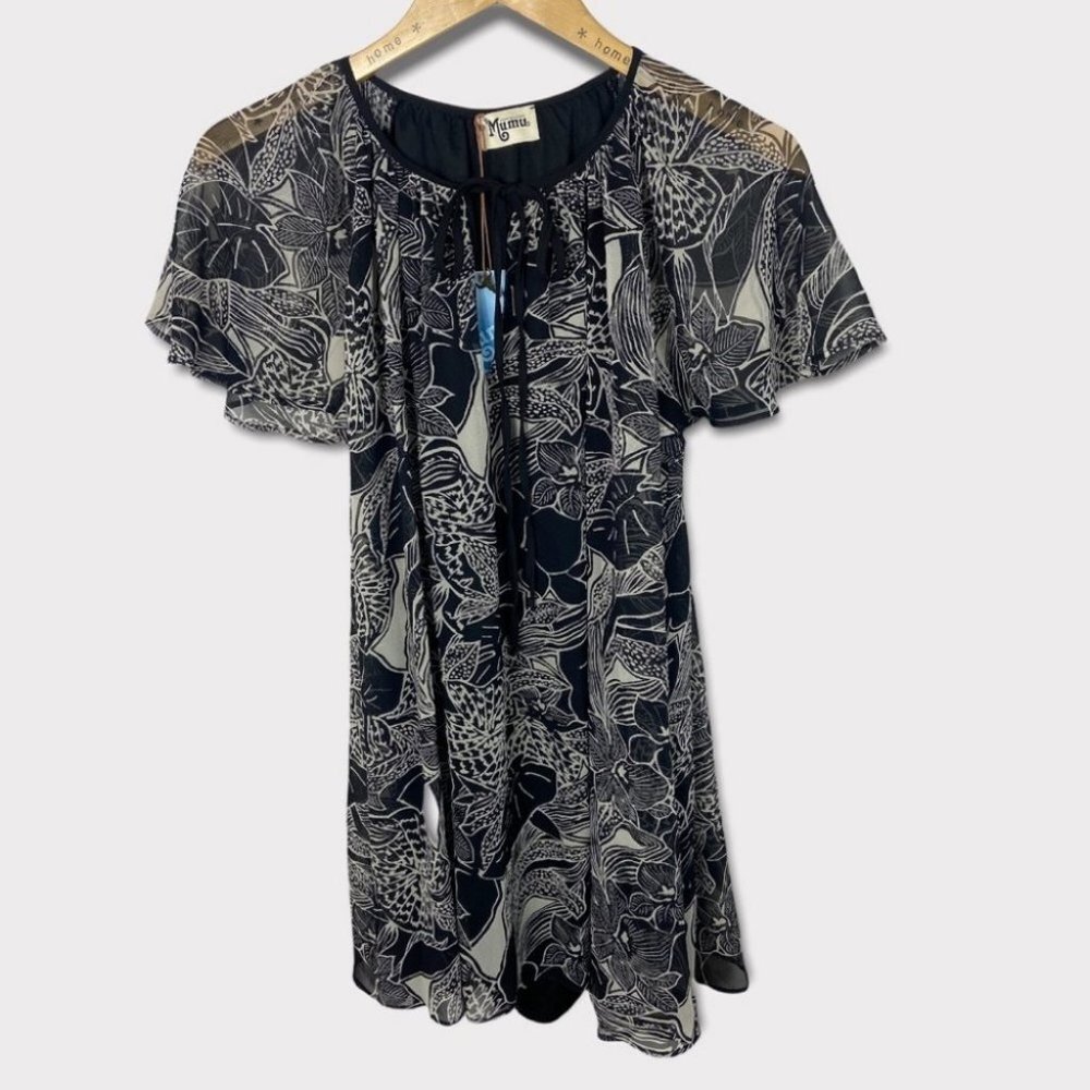NWT Show Me Your Mumu Floral Print Flutter Hippie Boho Mini Dress Short Bohemian